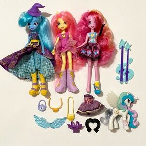 Lot of My Little Pony Equestria Girls Dolls & Accessories